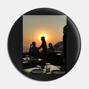 Santorini Sunset from a Restaurant Pin