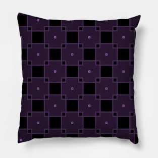 Purple and black checks Pillow