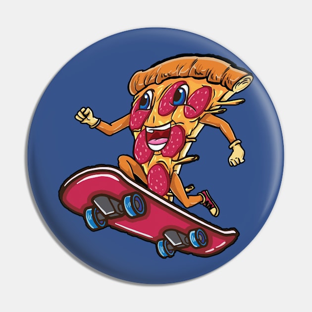 pizza riding skateboard Pin by hongtrashop