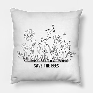 Flowers - Save the bees Pillow