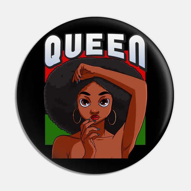 Black Queen Educated Confident African Woman Pin by Noseking