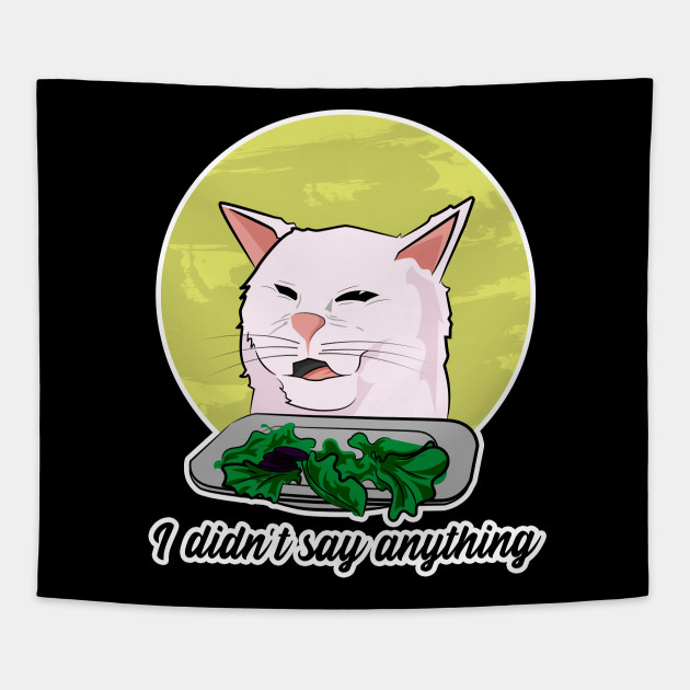 Meme Cat White 2019 White Cat Graphic Tapestry Teepublic