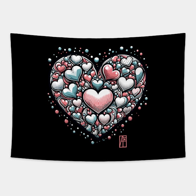 Heart for you - Valentine's Day - Heart shape - Vintage Tapestry by ArtProjectShop