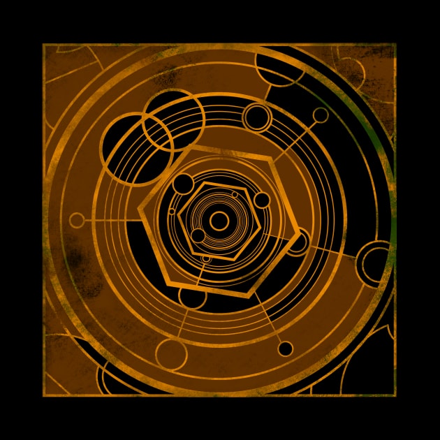 Weathered Clockwork - Orange (Gallifreyan inspired) by Circulartz