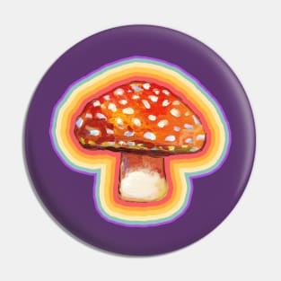 Retro Pyschedelic Mushroom Pattern by Robert Phelps Pin