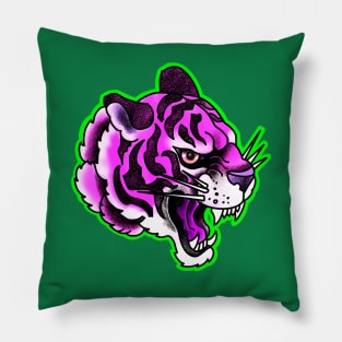 Purple tiger head Pillow