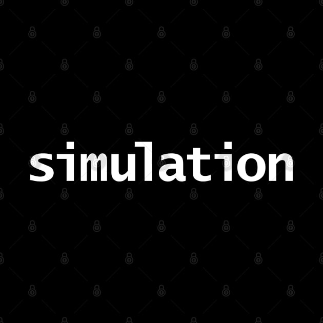 Simulation Minimal White Text Typography by ellenhenryart