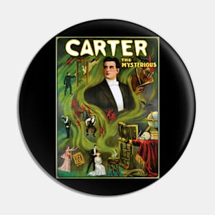 Vintage Magic Poster Art, Carter the Mysterious Pin