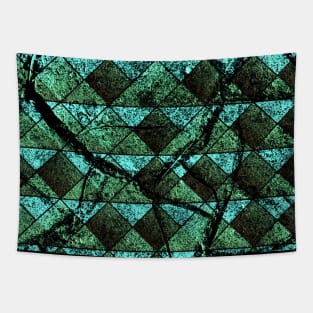 Distressed geometric pattern Tapestry