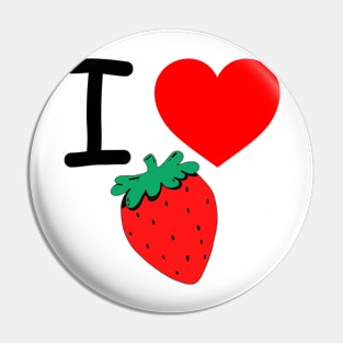 I Heart Strawberry Pin