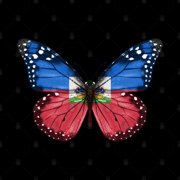 Haitian Flag  Butterfly - Gift for Haitian From Haiti by Country Flags