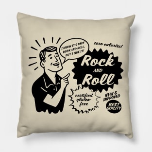 Rock and Roll - dark on light Pillow