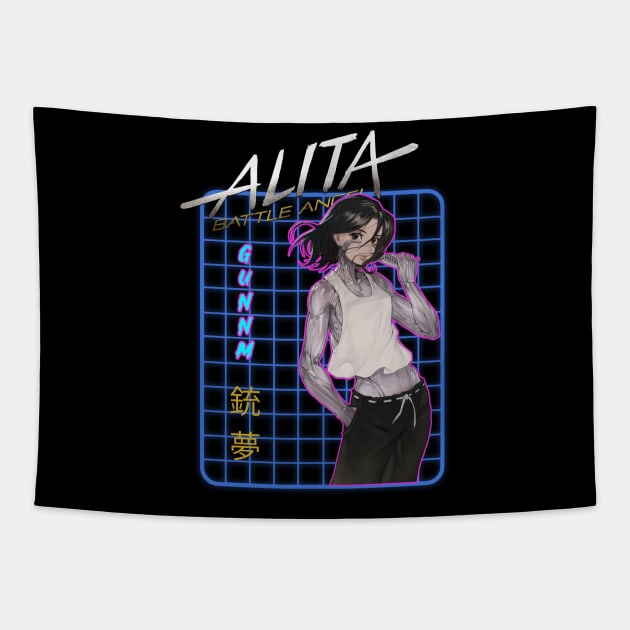 Motorball Queen - Rule the Arena with Angel Alita T-Shirt Tapestry by Insect Exoskeleton