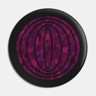 Burgundy Pattern with Random Shapes and Lines Pin