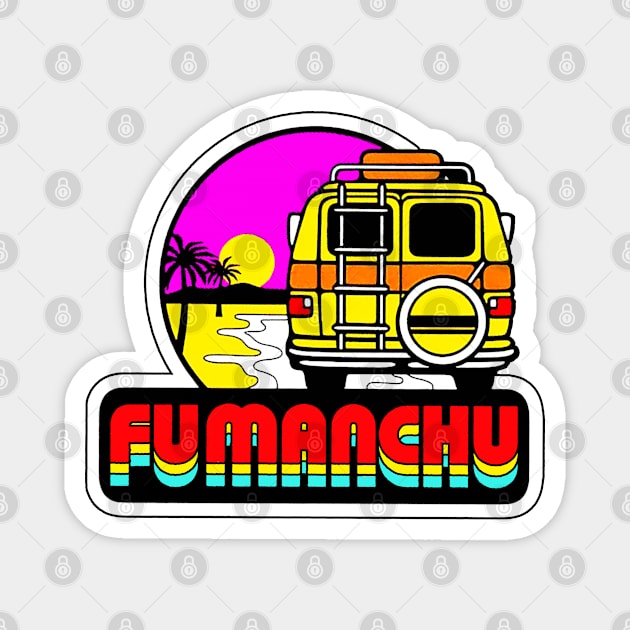 Fu Manchu Magnet by CosmicAngerDesign