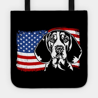 Beagle Mom Dad American Flag patriotic dog Tote