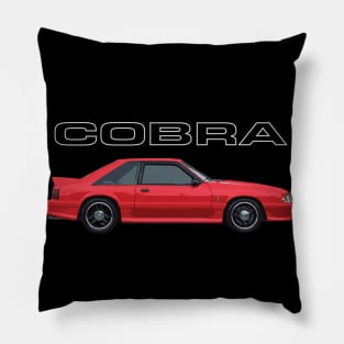 93 Mustang GT 5.0L V8 Fox Body Cobra R Performance Red Supercharged USA Pillow