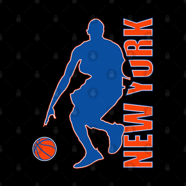 New York Basketball Team Color by Toogoo