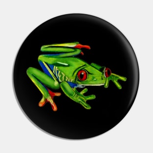 Red-Eyed Tree Frog Drawing Pin