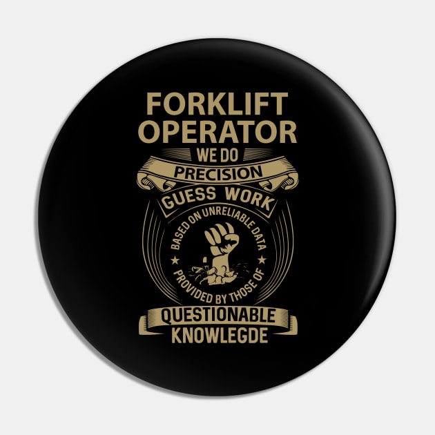 Forklift Operator T Shirt - MultiTasking Certified Job Gift Item Tee Pin by Aquastal