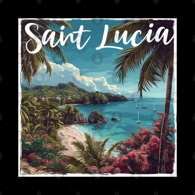 Saint Lucia (White Lettering) by VelvetRoom