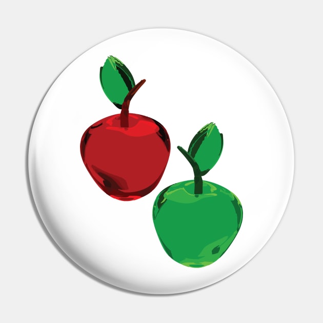 Red and Green Apples Pin by DenAlex