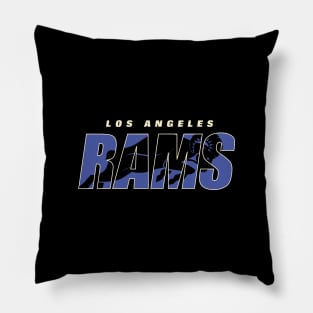 Los Angeles Rams 4 by Buck Tee Originals Pillow