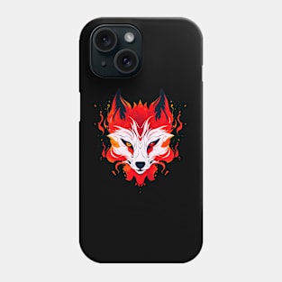 Howling at the Moon: Flame Wolf Design Phone Case