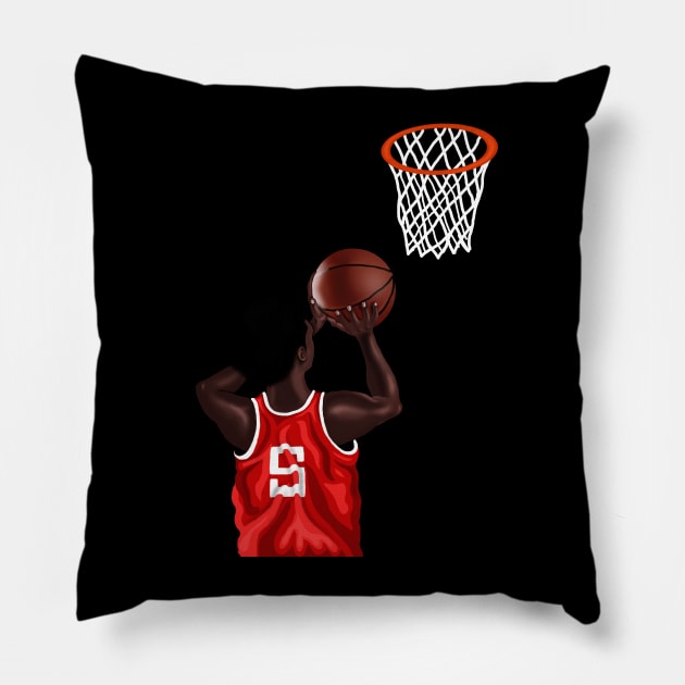 Basketball Print Pillow by Merchweaver