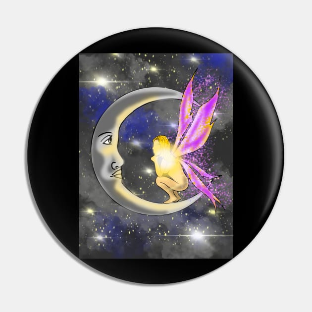 Whispering to the moon Pin by Art by Some Beach