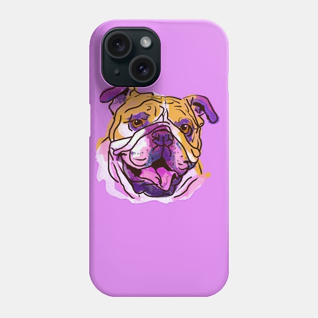 The Bulldog Love of My Life Phone Case by lalanny