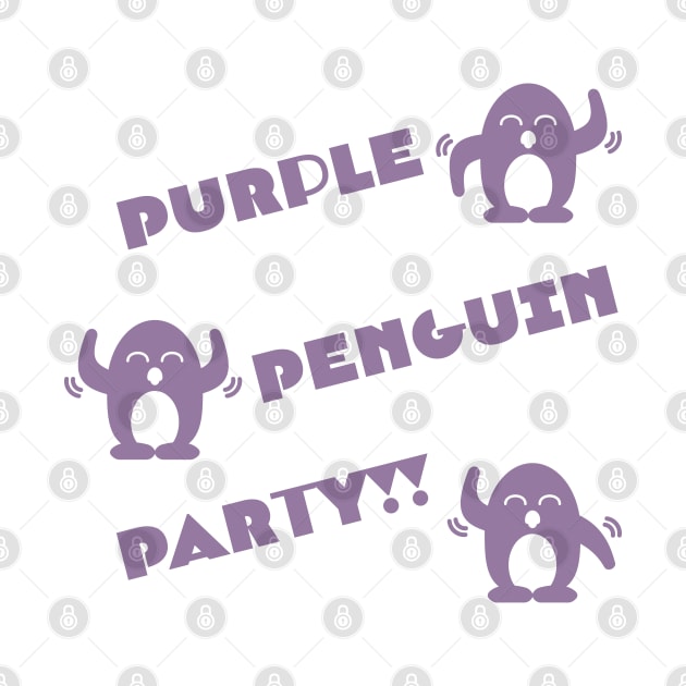 Purple Penguin Party by Nightgong