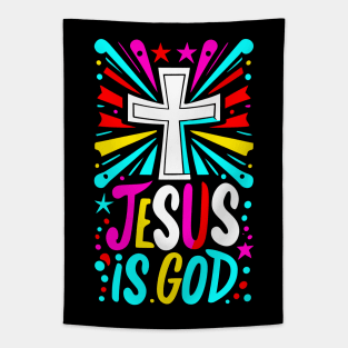 Christian Quote Jesus is God Tapestry