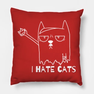 i hate cats Pillow