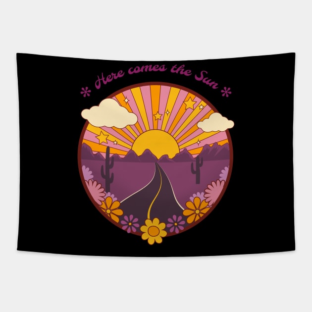 Retro sun Tapestry by Sabahmd