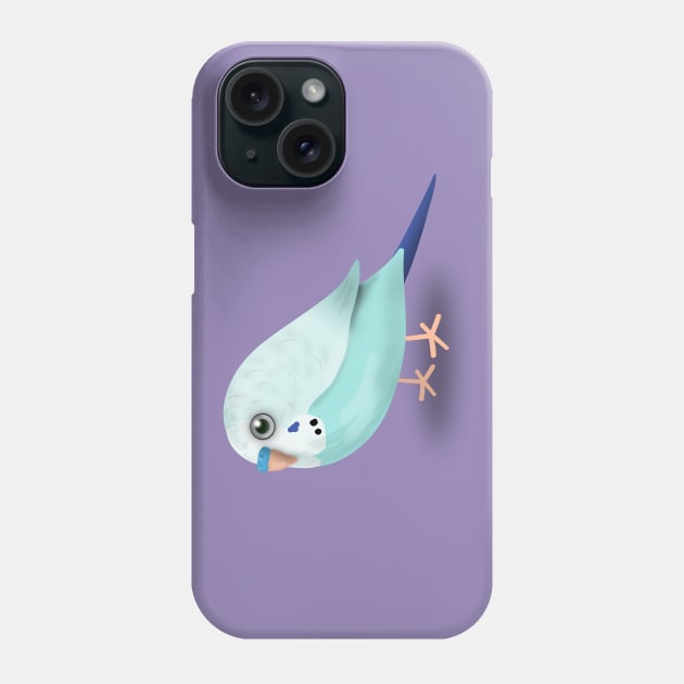 Cute illustration af a budgie Phone Case by Bwiselizzy