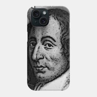 Blaise Pascal Black And White Portrait | Blaise Pascal Artwork Phone Case