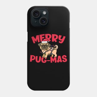 Merry Pugmas // Cute Christmas Pug Phone Case