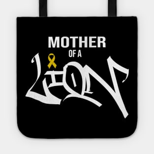mother of a lion childhood cancer awareness Tote
