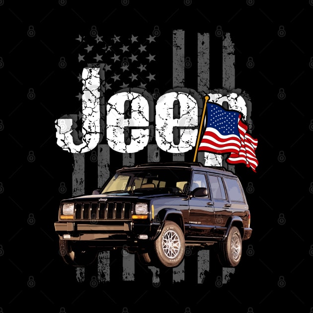 XJ-series Jeep Cherokee Jeepcar JEEP Flag by alex77alves