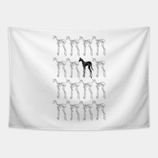 Skeleton Unicorn Pattern Tapestry