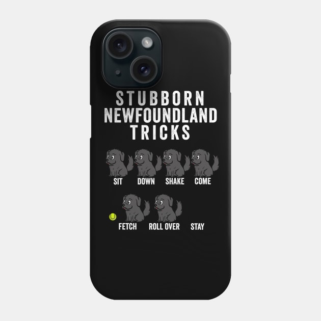 Stubborn Newfoundland Dog Tricks Phone Case by blacklines