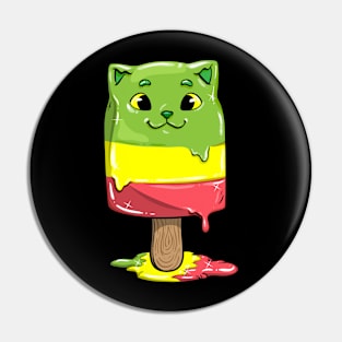 Cat with Popsicles Pin