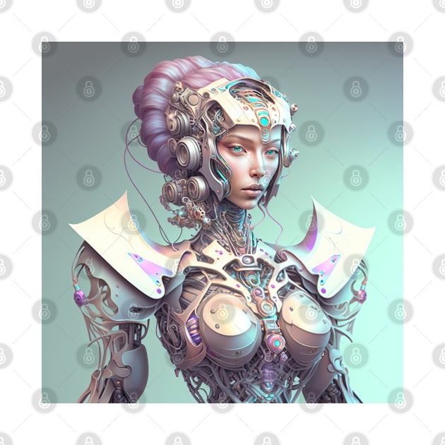 Portrait in Pastel Colors of A Fractal Robot by daniel4510