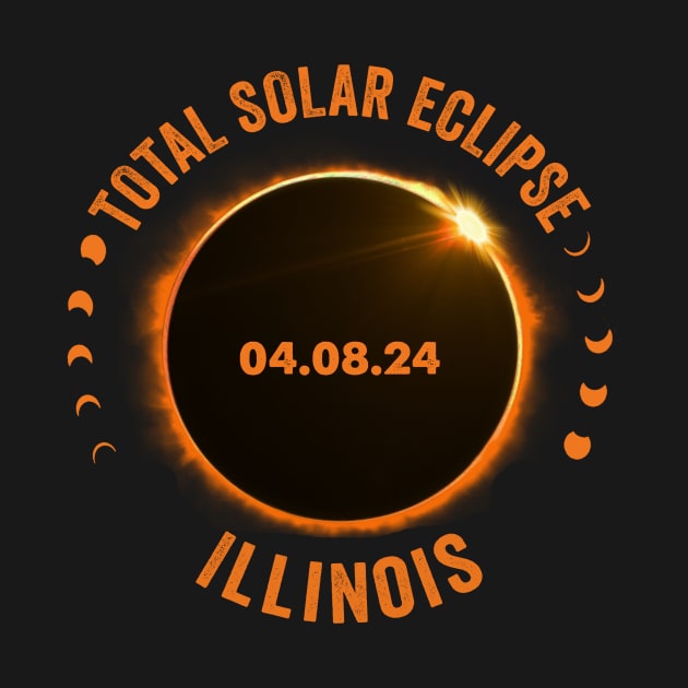 Illinois Total Solar Eclipse 2024 American Totality April 8 by Sky at night