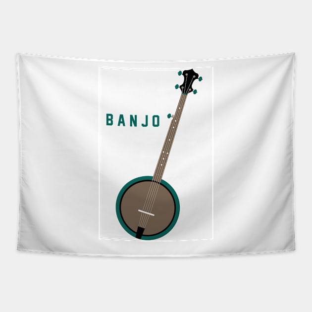 Banjo instrument Tapestry by HB WOLF Arts