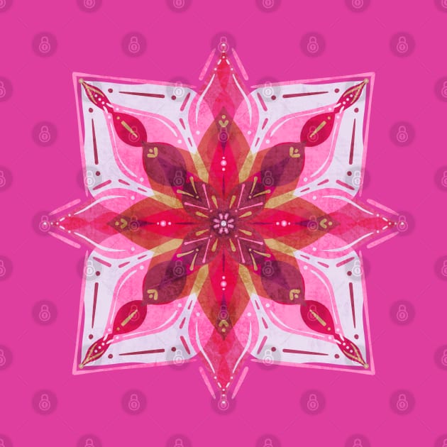 Pink Distressed Mandala by StephersMc