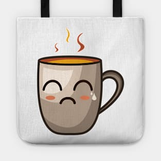 sad emoji coffe Tote