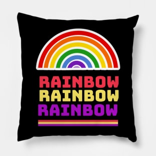 OVER The Rainbow Pride Colors Pillow