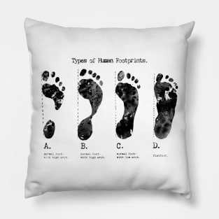 Types of Footprints Pillow